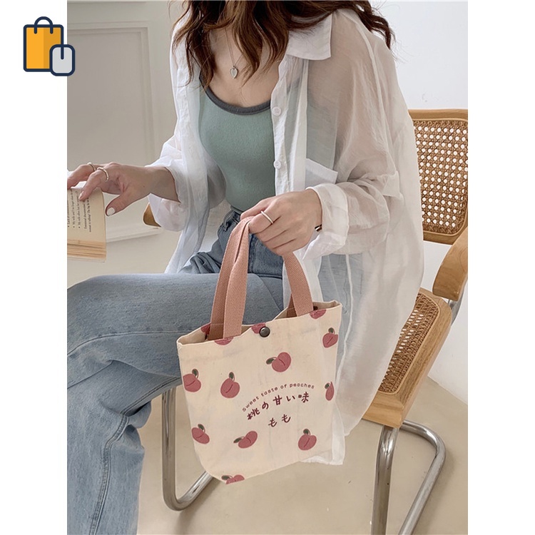 Túi vải Mini Dễ Thương Phong Cách Hàn Quốc Cho Nữ