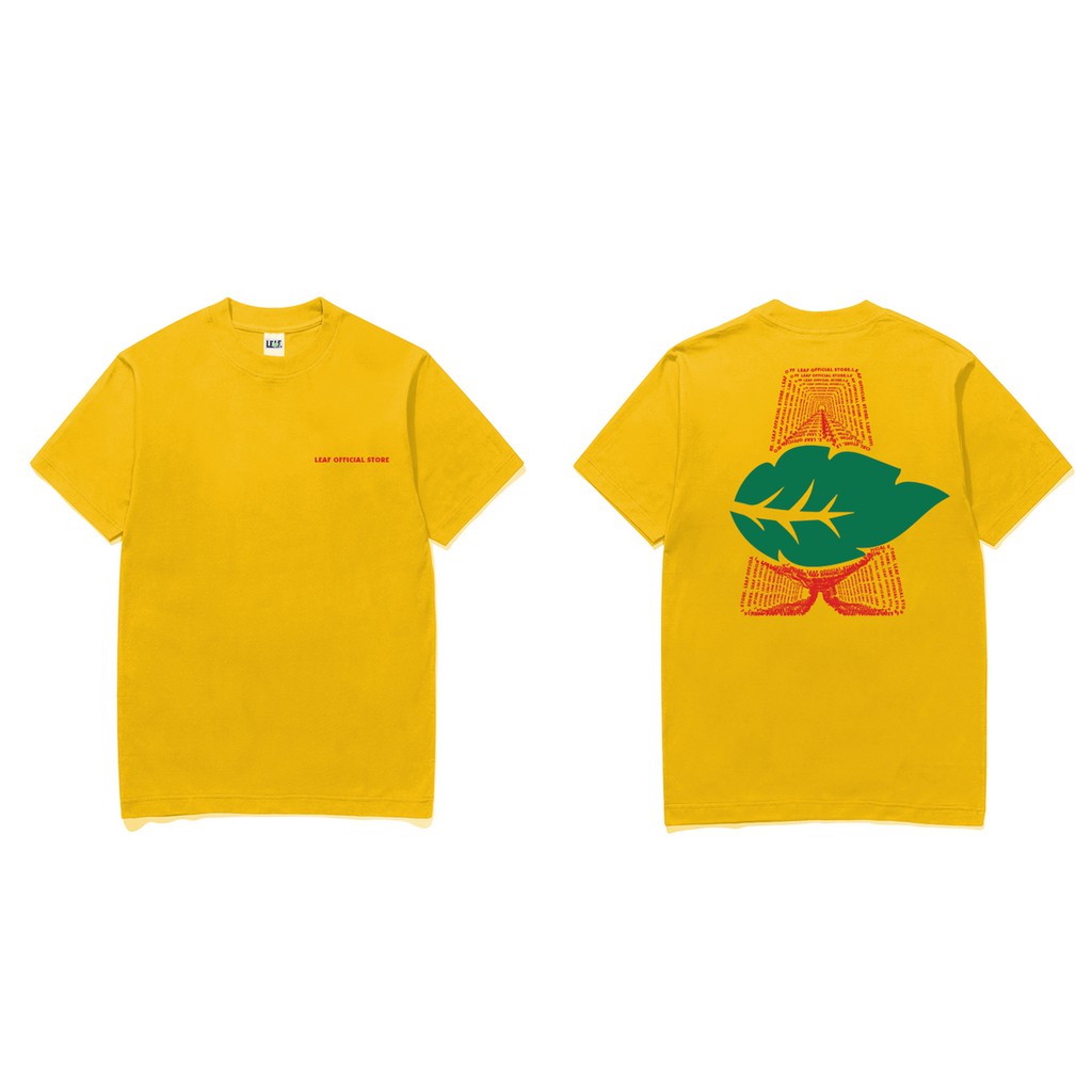 Áo Thun Màu Vàng In Logo Chiếc Lá Phong Cách Hip Hop