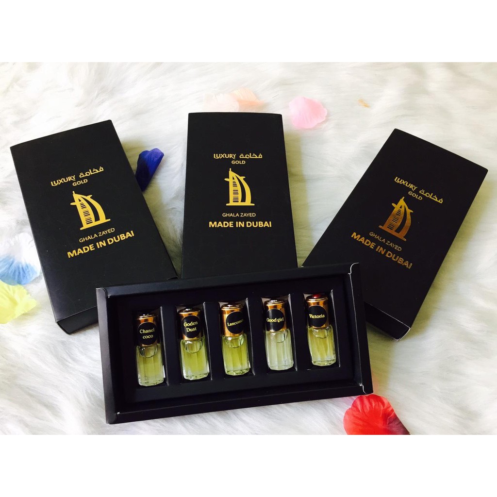 [CHÍNH HÃNG]Tinh Dầu Nước Hoa Dubai ,Set 5 Mùi Nước Hoa Quyến Rũ,Sang Trọng, Đẳng Cấp Cho Cả Nam & Nữ - Combo Set 5 mini | BigBuy360 - bigbuy360.vn