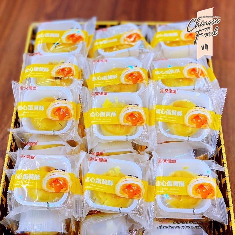Combo 5 cái Bánh trứng chảy ngàn lớp - Bánh ngọt nhân lòng đỏ trứng Aidebao