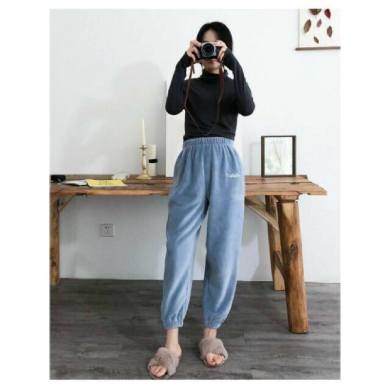 Quần Nỉ Bông Nữ Lông Cừu SIêu Ấm | BigBuy360 - bigbuy360.vn