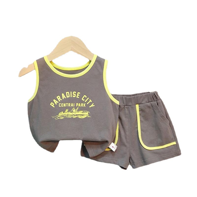 Bộ Quần Áo Hè Ba Lỗ City Cho Bé Trai, Sét Sát Nách Cho Bé Gái Từ 7-27kg - MOOBABY SHOP