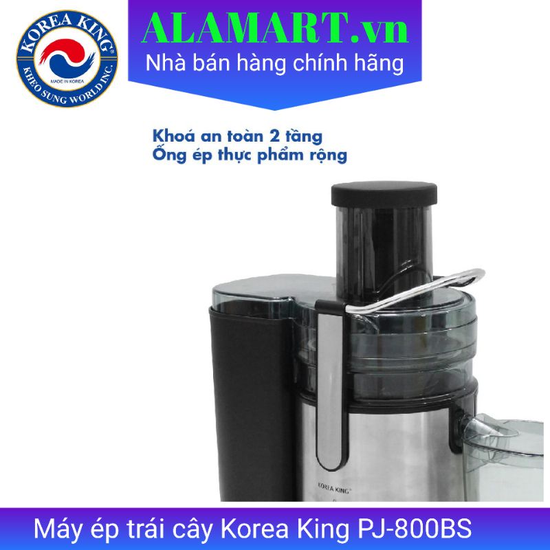 Máy ép trái cây Korea King PJ-800BS 800W, miệng ép lớn 85mm
