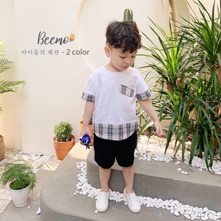 Bộ đồ bé trai phong cách Hàn Quốc chất cotton