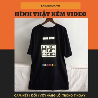 Áo Thun Phản Quang Game Over Unisex Form Rộng Cực Mát Cực Mịn