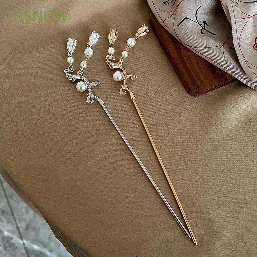 Trâm Cài Tóc Đính Ngọc Trai Tua Rua Phong Cách Trung Hoa Cho Nữ