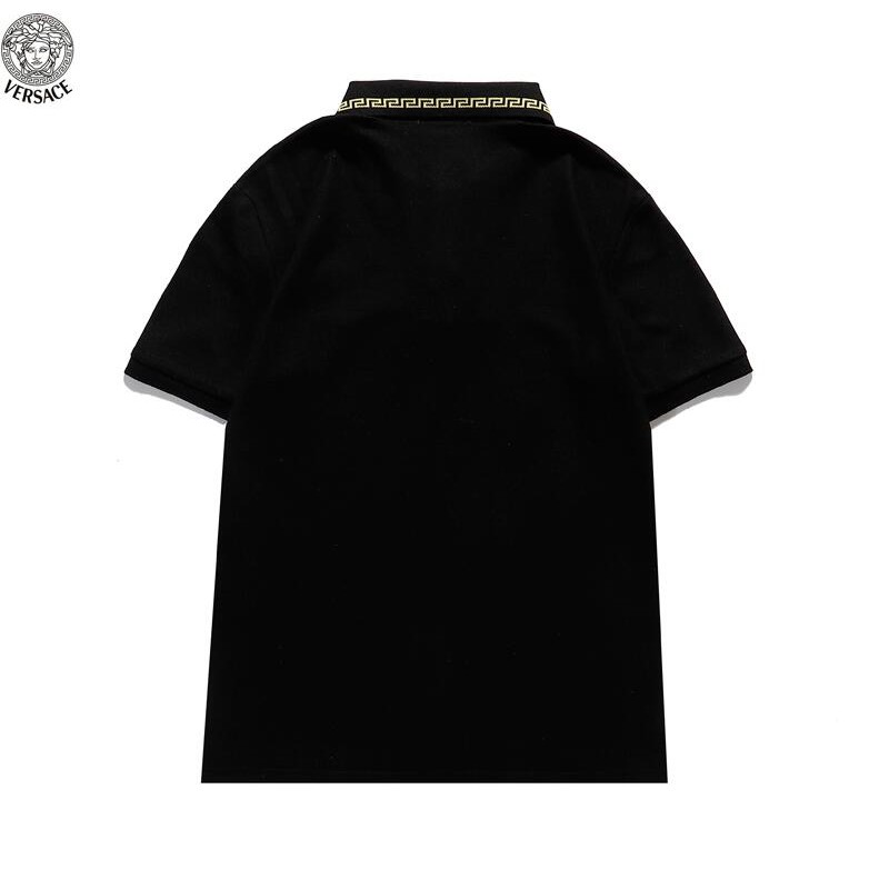 Versace Áo Thun Polo Tay Ngắn Chất Liệu Cotton Thêu Hoạ Tiết Đơn Giản Thời Trang Dành Cho Nam Và Nữ