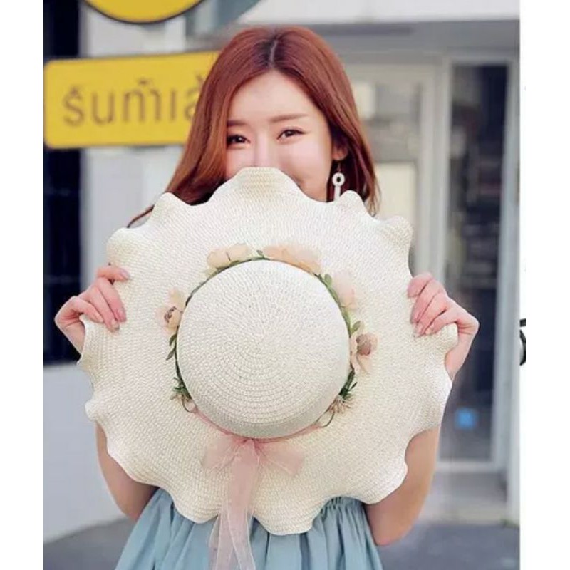 Mũ đi biển rộng vành gấp gọn, nón đi biển rộng vành