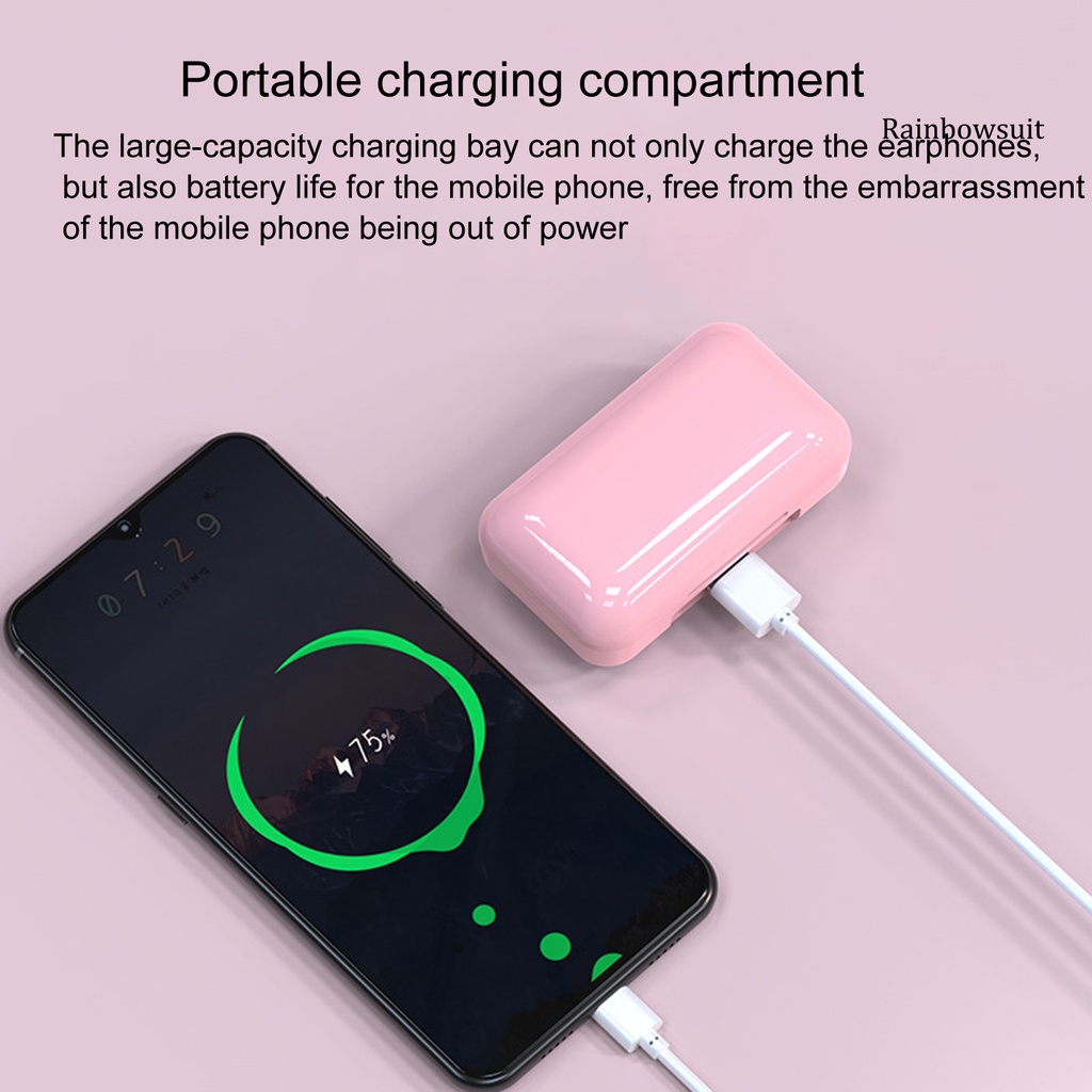 Tai Nghe Nhét Tai Rb- F9-9 Bluetooth 5.0 Âm Thanh Sống Động Chất Lượng Cao Điện Thoại
