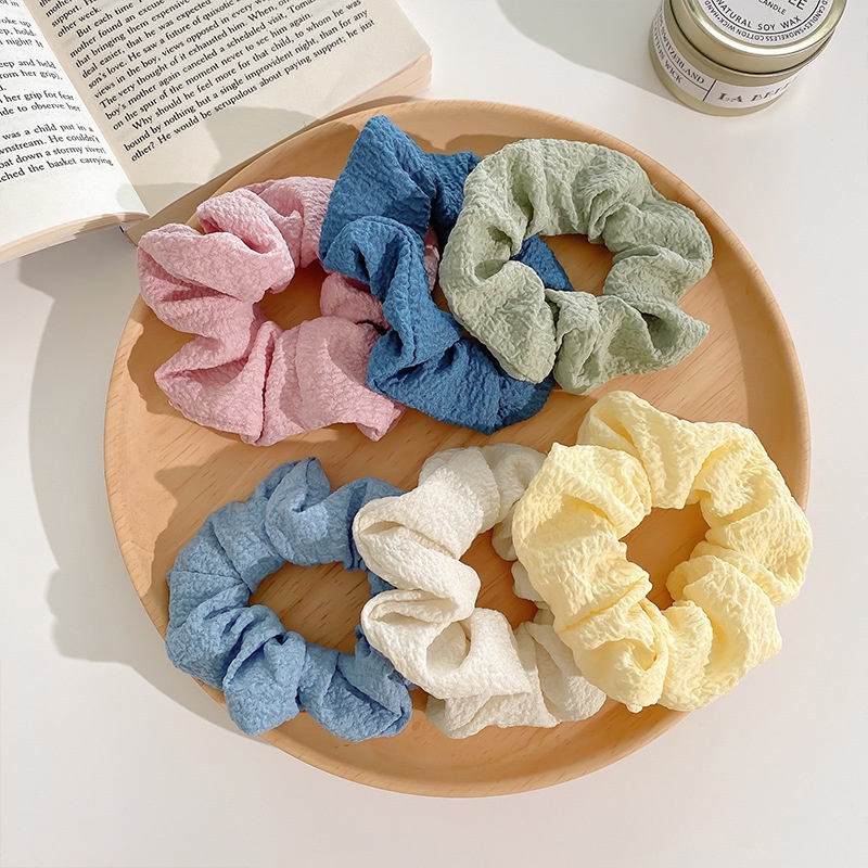 Dây Buộc Tóc Co Giãn Màu Sắc Đơn Giản Thanh Lịch