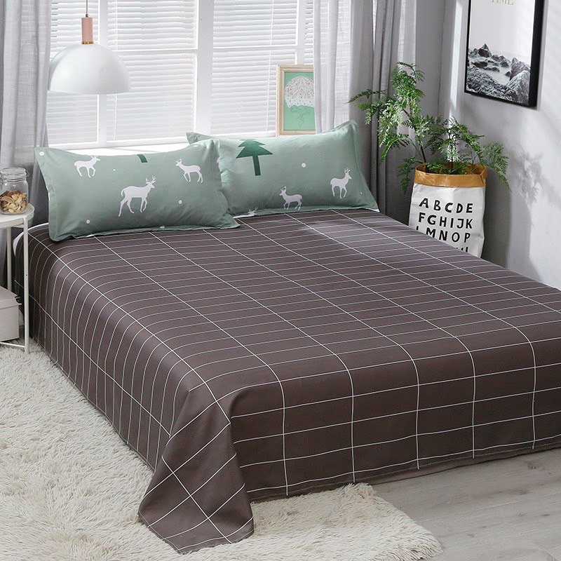 Bộ chăn ga gối cotton poly Bo Decor hươu xanh