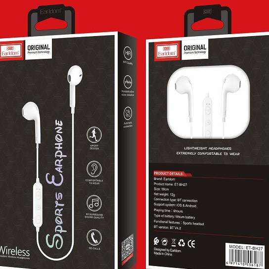 Tai Nghe Thể Thao Blutooh Chính Hãng Earldom Có Mic Earldom E28