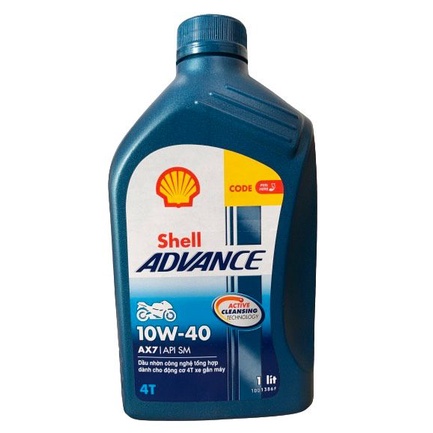 Nhớt Xe Gắn Máy Shell Advance AX7 10W40 - CÔNG NGHỆ TỔNG HỢP (1L)