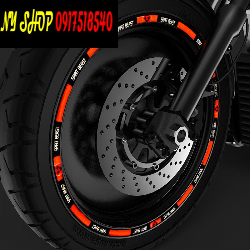 TEM SPIRIT BEAST PHẢN QUANG CHÍNH HÃNG DÁN OTO, XE MÁY ( MẪU L1)