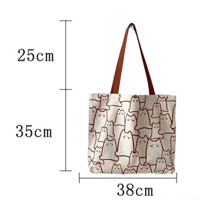 Túi Đeo Vai Bằng Vải Canvas Màu Sắc Đơn Giản Có Sức Chứa Lớn Dành Cho Nữ