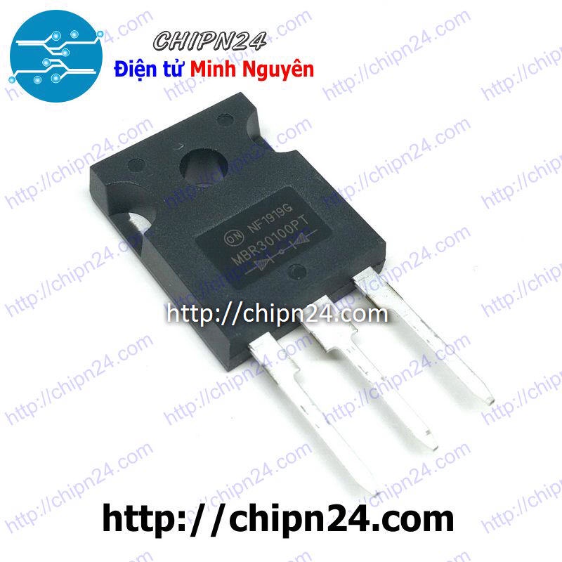 [1 CON] (DIP) Diode Schottky MBR30100 TO-247 30A 100V (MBR30100PT 30100)