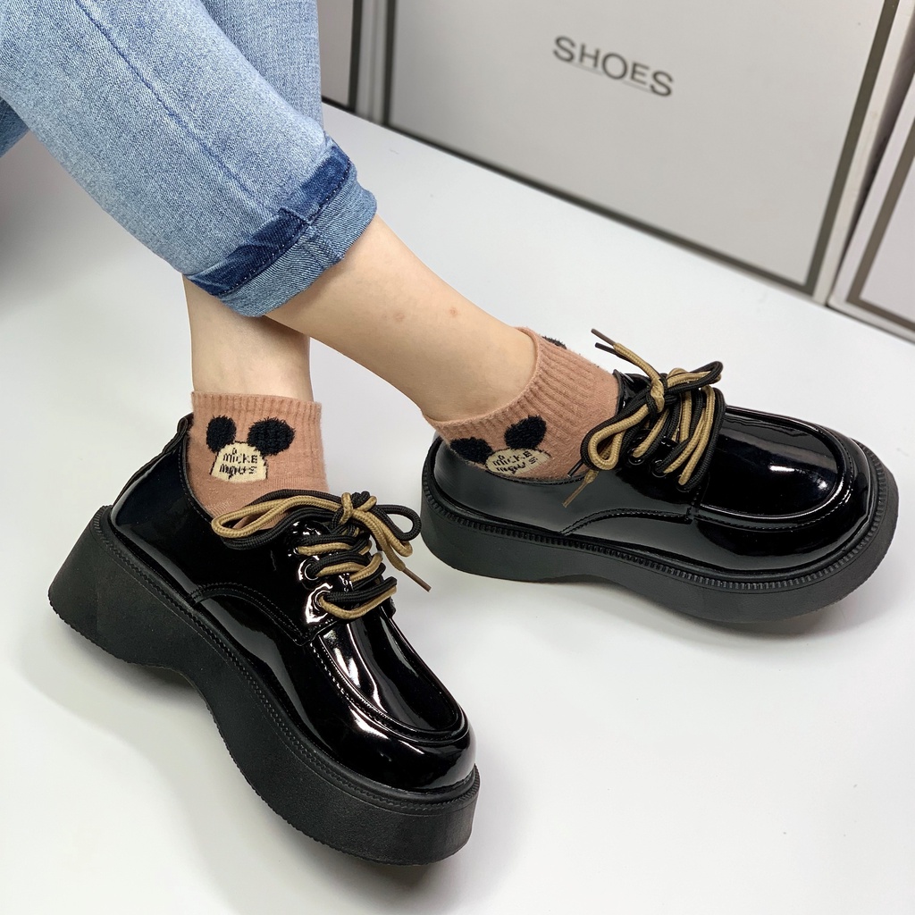 GIÀY OXFORD ULZZANG DA MỊN ĐẾ MỀM ĐỘC QUYỀN LOVESHOES MÃ 2202-3