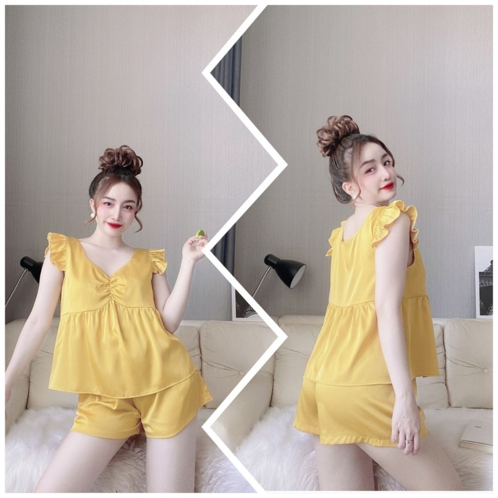 Đồ Ngủ Nữ Bigsize - Đồ Ngủ Sexy lụa Satin cao cấp mềm mại xinh xắn