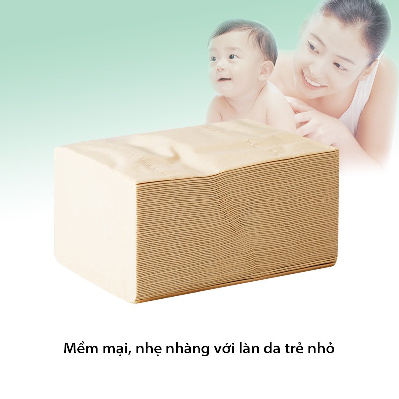 Thùng 30 giấy ăn than tre gấu trúc bịch 300 tờ, chiết xuất từ sợi tre, mềm, mịn, thấm nước tốt, cực kì an toàn cho trẻ