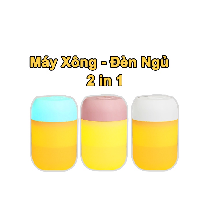 Máy Xông Tinh Dầu Kiêm Đèn Ngủ Mini Tạo Ẩm - Máy Khuếch Tán Tinh Dầu Xông Phòng 300ml MX06