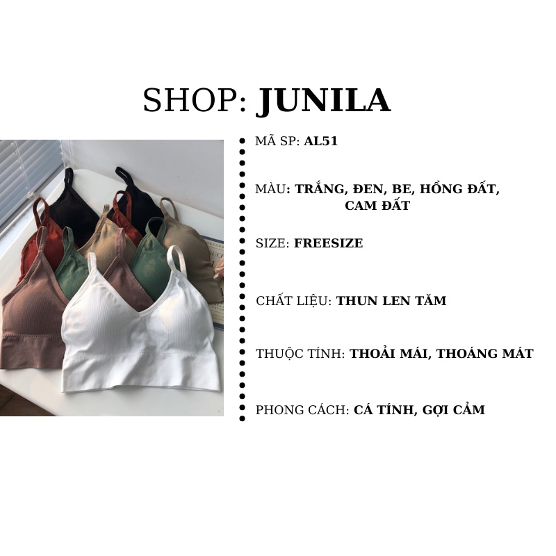 Áo bra nữ hở lưng chữ U 2 dây len tăm AL51 | BigBuy360 - bigbuy360.vn