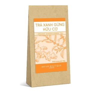 Trà xanh gừng lá hưu cơ, 50gr ( Organic Ginger &amp; Green Tea Leaf, 50gr)