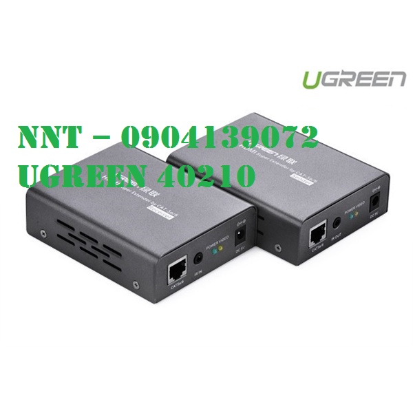 Bộ kéo dài tín hiệu HDMI 50m, 70m, 100m qua cáp lan Cat5,6 Ugreen 40210 (IR) chính hãng