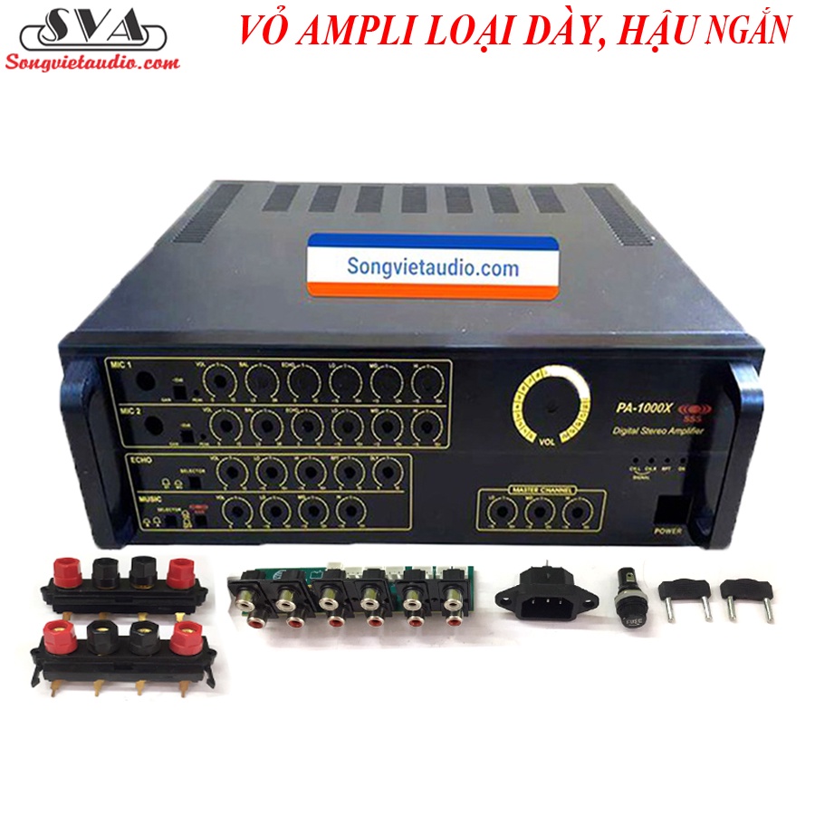 VỎ AMPLI LOẠI DÀY HẬU 33 CM PA1000X