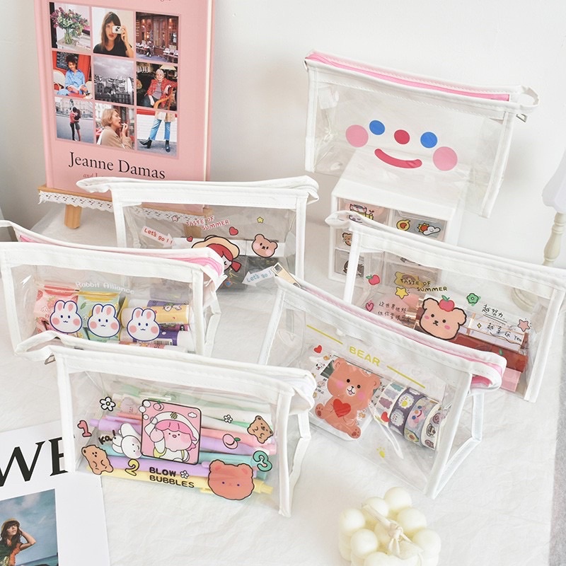 🦄 Túi đựng bút trong suốt hình cute dễ thương phong cách Hàn Quốc 🪁 Nhiều hình | HÀNG CÓ SẴN 🦋