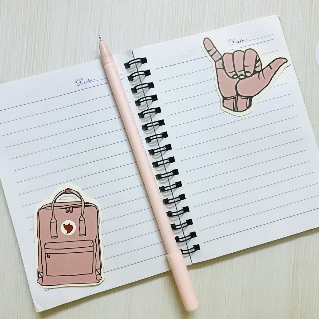 Sticker phong cách hồng cá tính dán trang trí laptop, máy tính bỏ túi, vali, điện thoại, đàn ghit