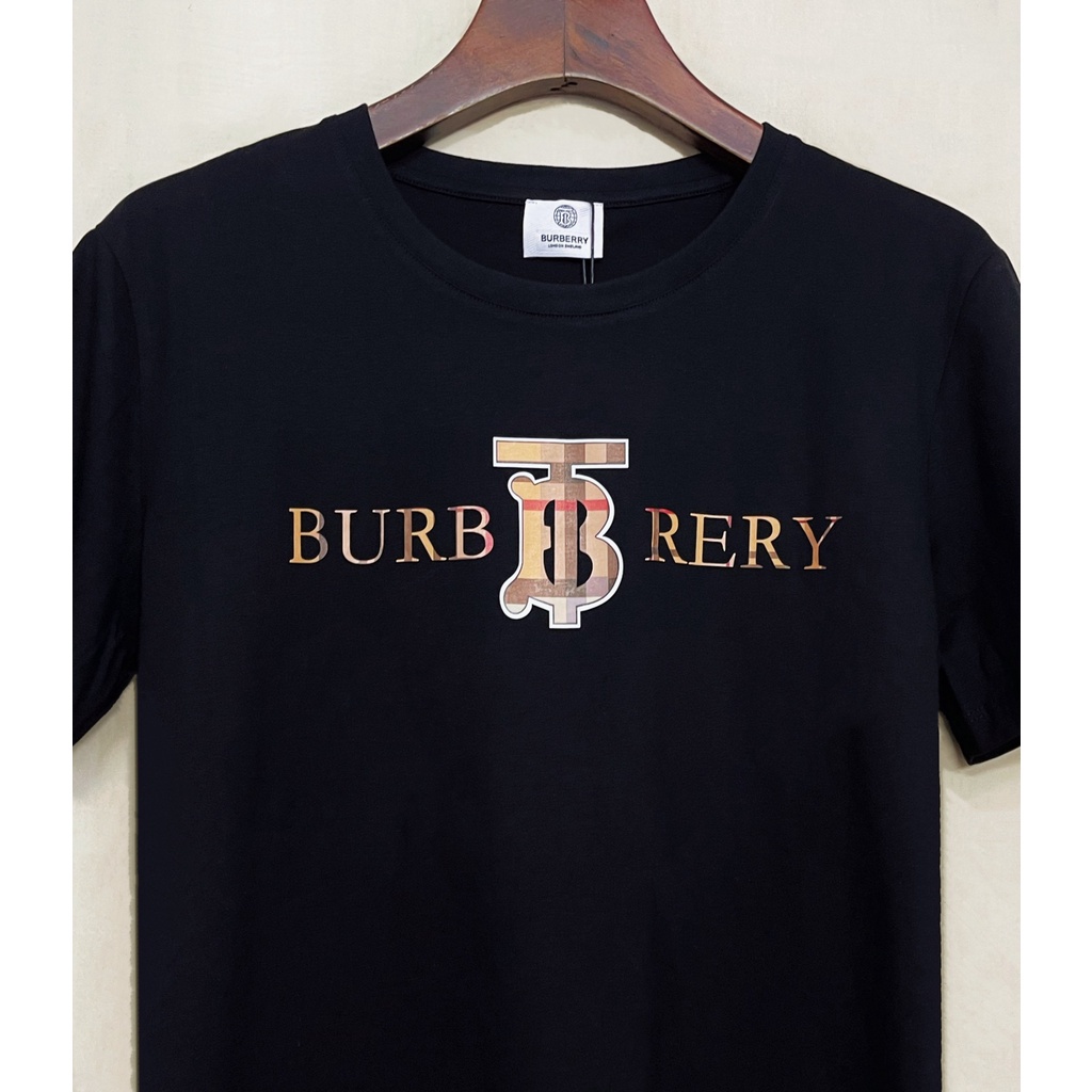 Burberr Áo Thun Ngắn Tay Cổ Tròn In Chữ Thời Trang Mùa Hè Dành Cho Nam 2021