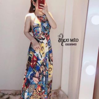 💥 ĐẦM MAXI LỤA CỔ YẾM CỰC XINH 💥
