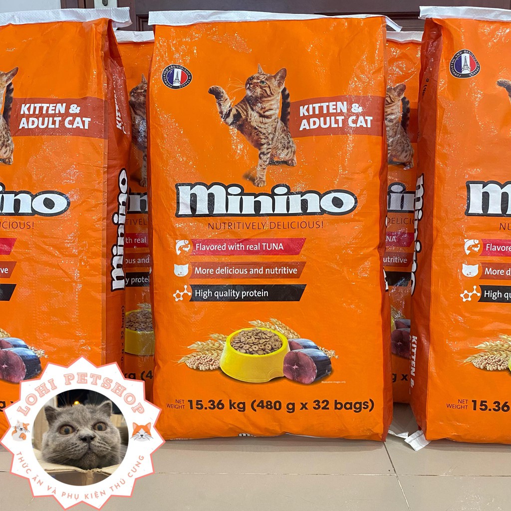 [Minino 480gr] Thức ăn hạt cho mèo minino tuna 480gr