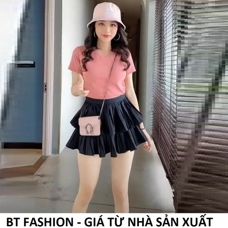 Váy Xòe Dập Ly Thời Trang BT Fashion (Dập Ly 2 Tầng) - VA02 - Có quần lót bên trong, Hình Thật, Video