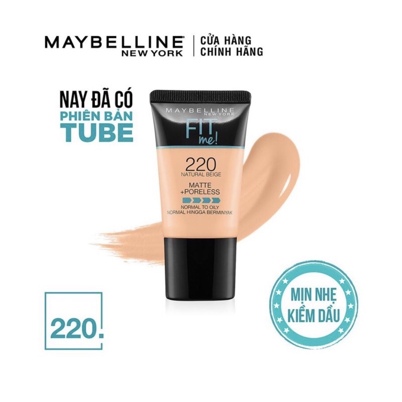 Kem Nền Mịn Nhẹ Kiềm Dầu Maybelline Fit Me Dạng Tube 18ml | BigBuy360 - bigbuy360.vn