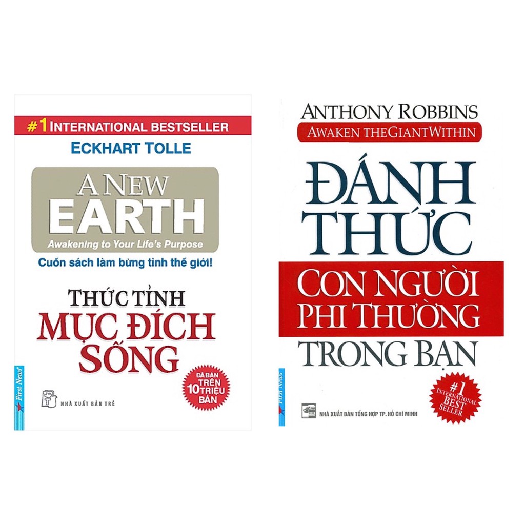 Sách Combo 2 Cuốn Thức Tỉnh Mục Đích Sống (Tái Bản 2019) và Đánh Thức Con Người Phi Thường Trong Bạn (Tái Bản 2019)