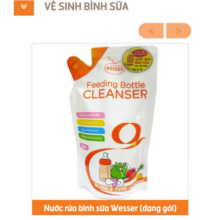 Bình sữa và núm Wesser cổ hẹp PP 60ml,140ml,250ml