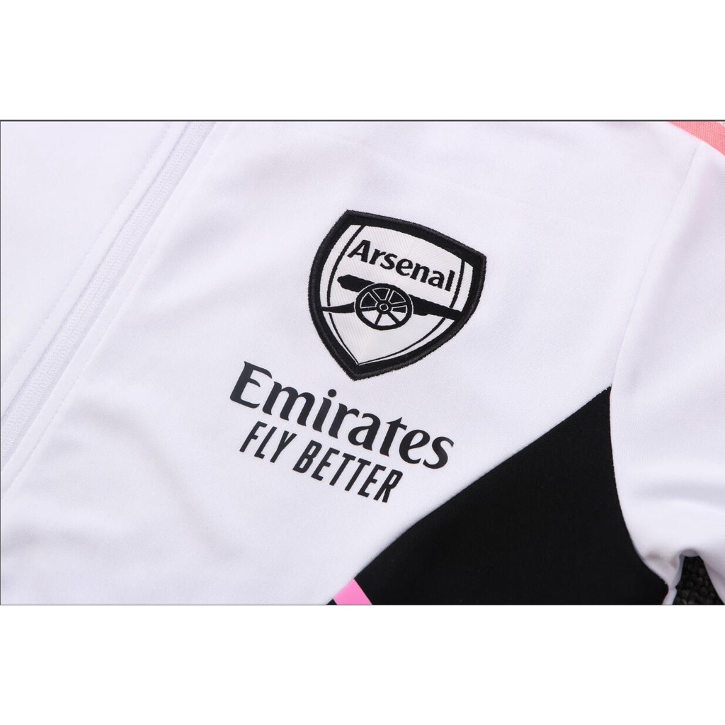 Set Đồ Thể Thao 22 / 23 Arsenal Gồm Áo Khoác Bóng Đá Tay Dài Và Quần Dài Màu Trắng Bằng polyester Size S-2XL Cho Nam