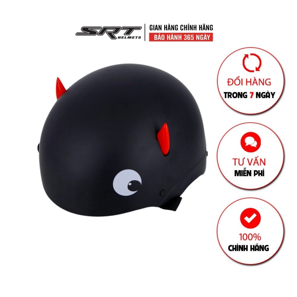 Mũ bảo hiểm nửa đầu có sừng SRT