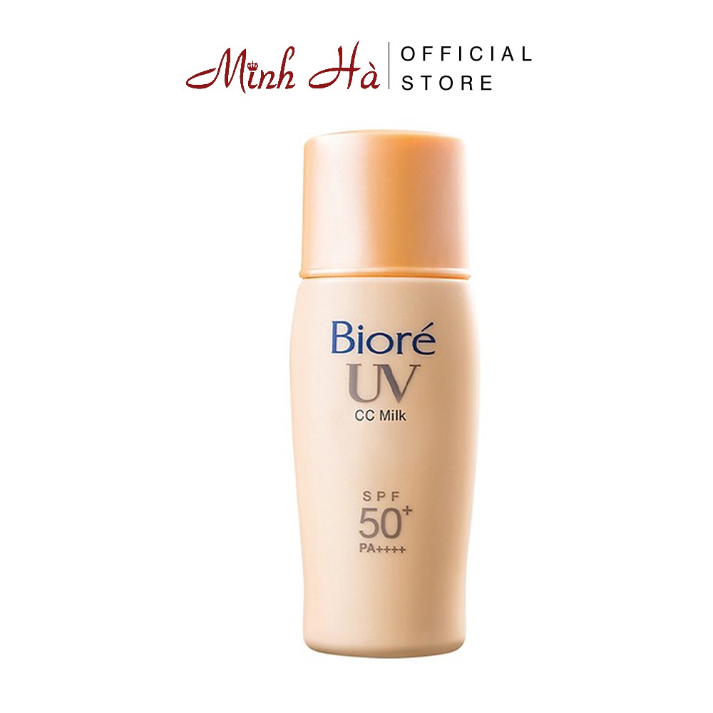 Sữa chống nắng trang điểm Bioré UV CC Milk SPF50+/PA++++ 30ml giúp che khuyết điểm và làm đều màu da