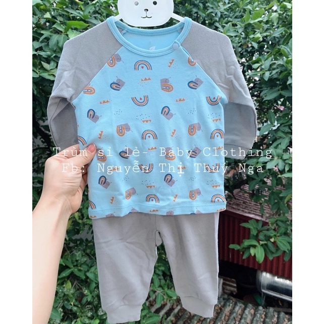 LULLABY- Bộ bé trai dài tay thu đông cao cấp chất Cotton mịn