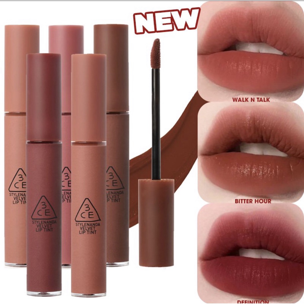 Son Kem Lì 3CE Velvet Tint mịn màng như nhung Taupe Bitter Hour