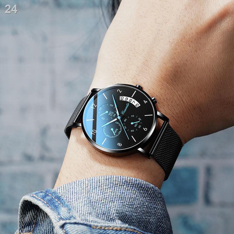Đồng hồ nam tự động chính hãng sinh Hàn Quốc Lịch dạ quang không cơ thấm nước Công nghệ đen