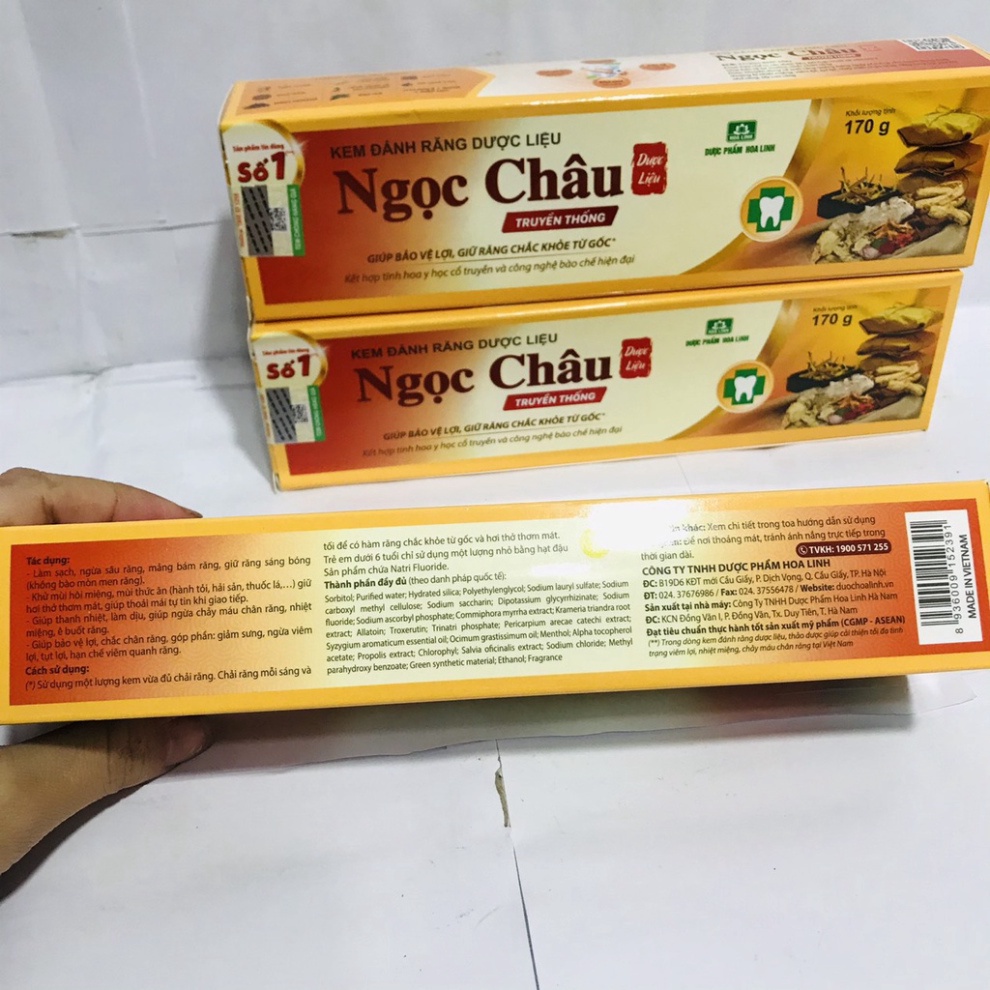 Kem đánh răng dược liệu Ngọc Châu (100G -170g)