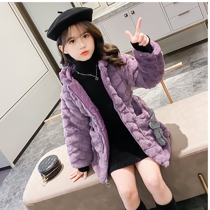 Áo khoác lông mịn bé gái size 16-42kg AK04
