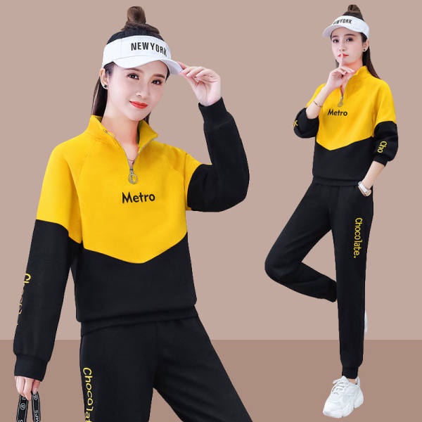 Bộ Đồ Thể Thao Dài Tay Dáng Rộng Thời Trang Xuân Thu Hàn Quốc Dành Cho Nữ