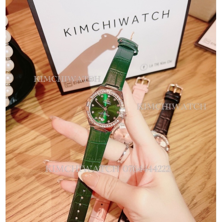 Đồng hồ nữ Omga  dây da cao cấp hàng xịn xò ảnh thật