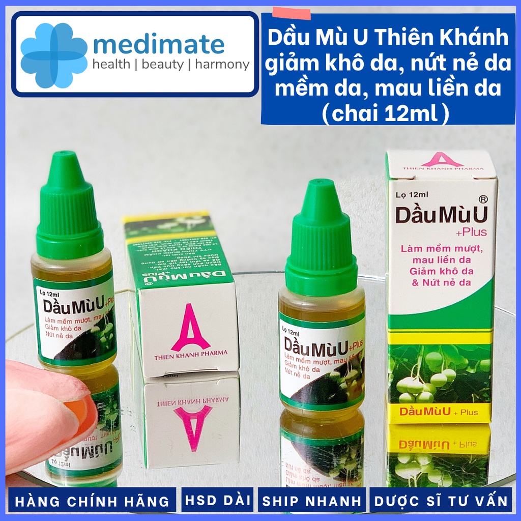 Dầu Mù U Thiên Khánh giảm khô da, giảm nứt nẻ, mau liền da (chai 12ml) | BigBuy360 - bigbuy360.vn