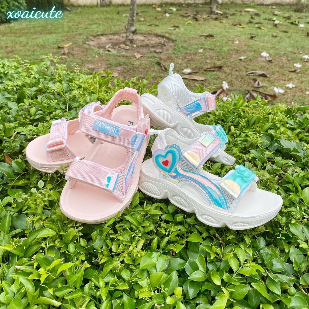Dép sandal quai hậu cho bé gái , giày có quai dán có size từ 26 đến 37