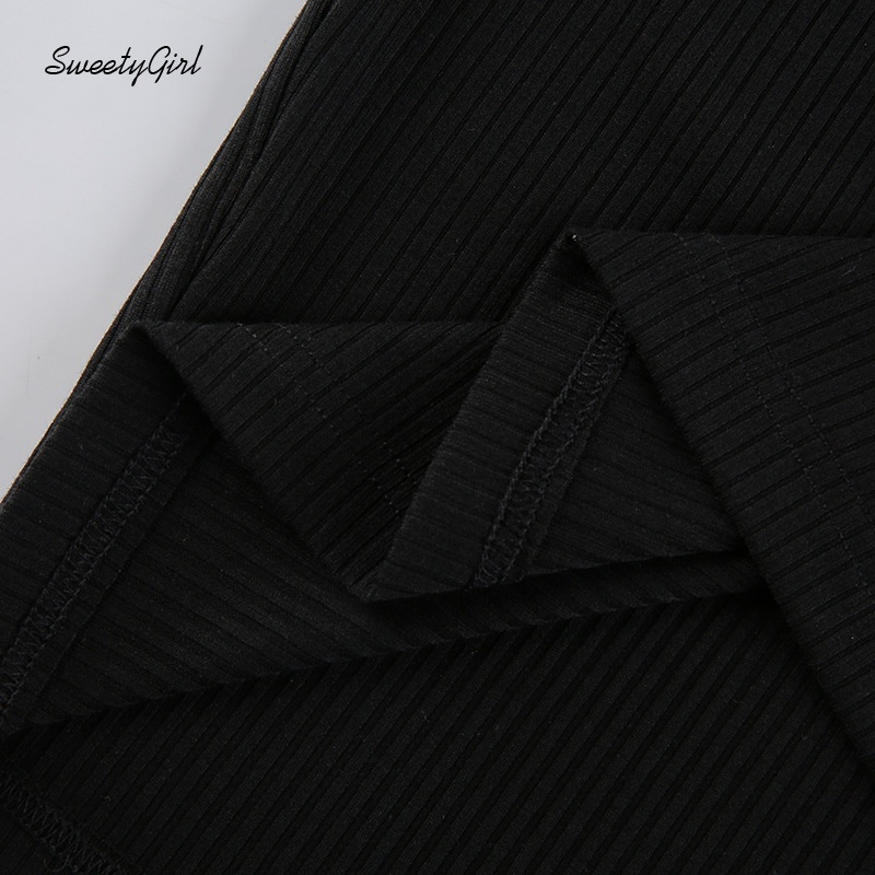 Đầm Midi Tay Ngắn Cổ Tròn Dáng Ôm Phối Màu Tương Phản Thời Trang Cho Nữ